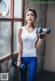 Beautiful Yoon Ae Ji poses glamor in gym fashion photos (56 photos) P34 No.0f99de